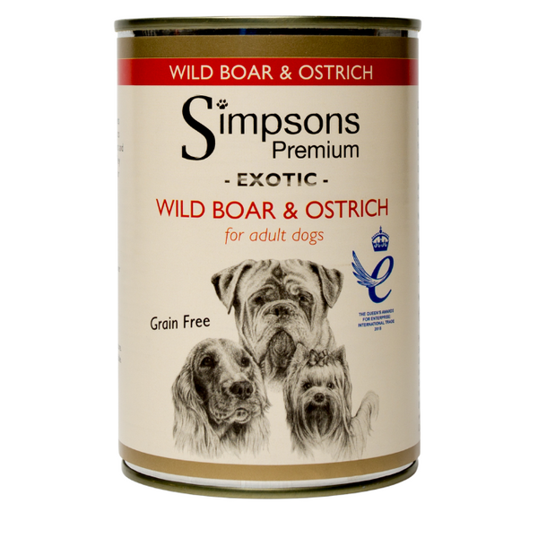 Wild Boar Ostrich Casserole with Organic Vegetables Simpsons Premium